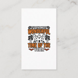 Halloween Wonderful Time Of Year Vintage Shirt Des Business Card