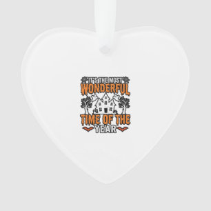 Halloween Wonderful Time Of Year Vintage Shirt Des Ornament
