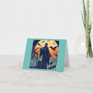 Halloween - Woodcut Style 3 Card