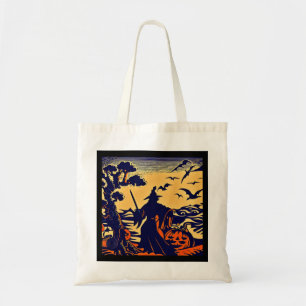 Halloween - Woodcut Style 5 Tote Bag