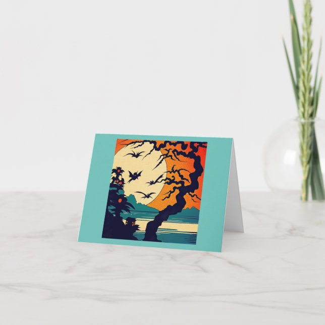 Halloween - Woodcut Style 7 Card (Front)