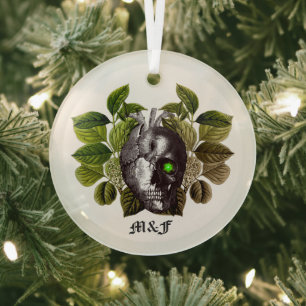 Halloween Woodland Glass Tree Decoration