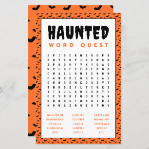 Halloween Word Search Game   Haunted Word Games
