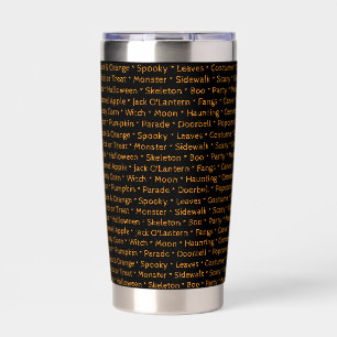 Halloween Words Thermal Tumbler