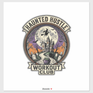 Halloween Workout Shirt Haunted Hustle Engraving A
