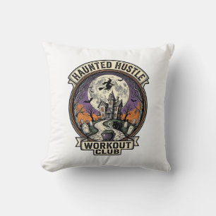Halloween Workout Shirt Haunted Hustle Engraving A Cushion