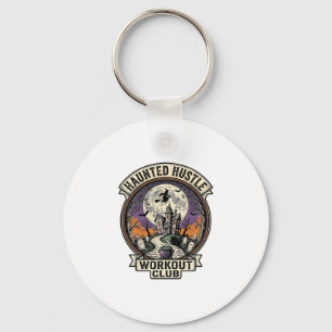 Halloween Workout Shirt Haunted Hustle Engraving A Key Ring