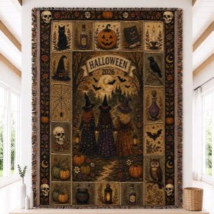 Halloween Woven Throw Blanket
