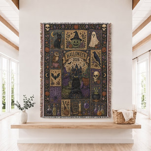 Halloween Woven Throw Blanket