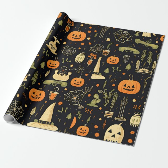 Halloween  wrapping paper (Unrolled)