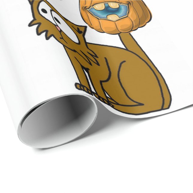 Halloween  Wrapping Paper, Cat Paper (Roll Corner)