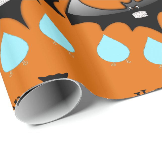 Halloween  Wrapping Paper, Cat Wrapping Paper (Roll Corner)