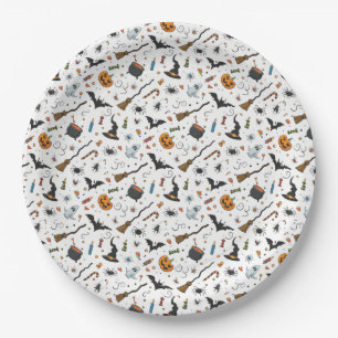 Halloween Wrapping Paper Plate