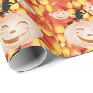 Halloween  Wrapping Paper, Pumpkin Wrapping Paper
