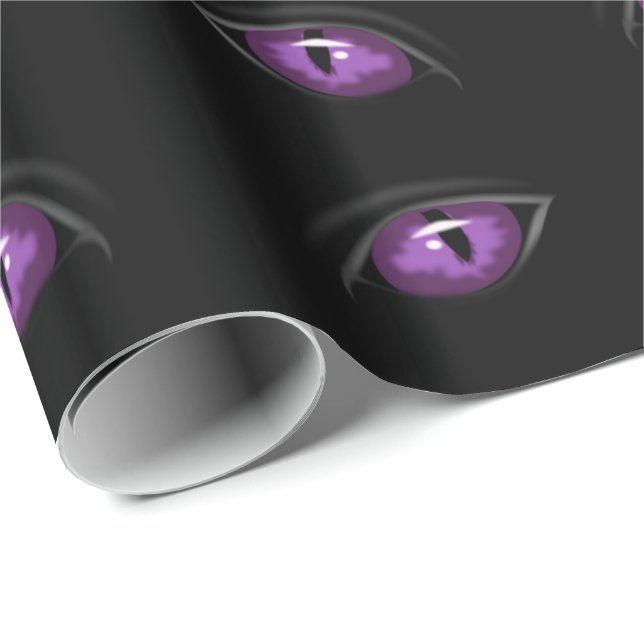 Halloween  Wrapping Paper, Purple Eyes Paper (Roll Corner)