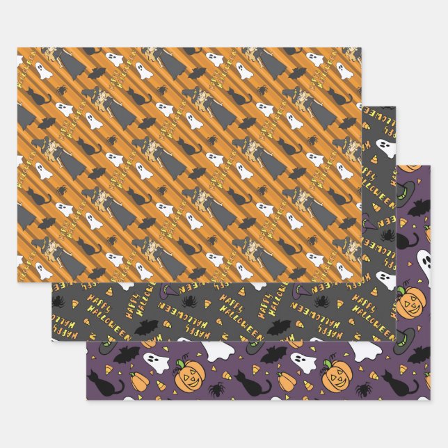 Halloween Wrapping Paper Set (Set)