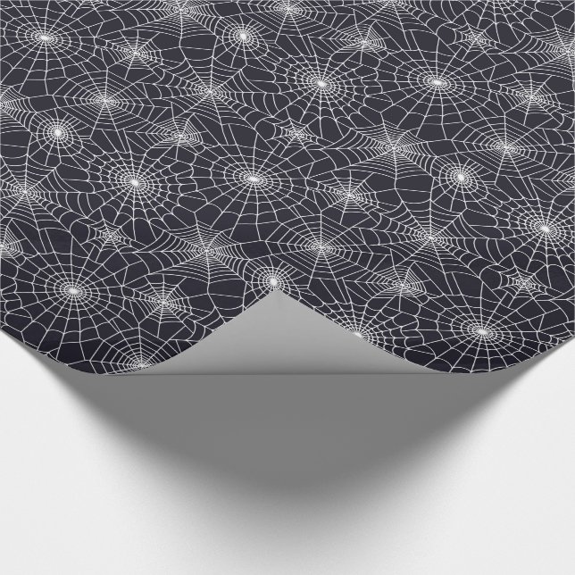 Halloween Wrapping Paper-Spider Webs Paper (Corner)