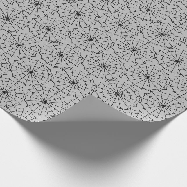 Halloween Wrapping Paper-Spider Webs Paper (Corner)