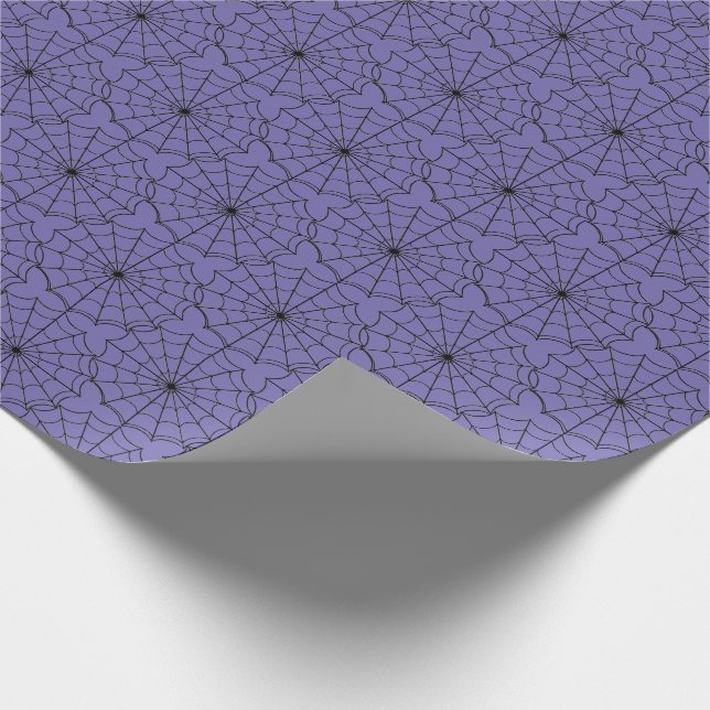 Halloween Wrapping Paper-Spider Webs Paper (Corner)