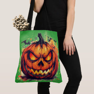 Halloween,Wrath of the Jack O' Lantern , Creepy Tote Bag