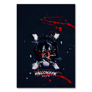 Halloween X party tiket Table Number