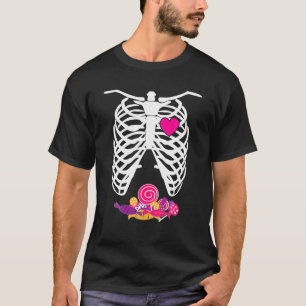 Halloween Xray Skeleton Rib Cage Candy Kids Boys G T-Shirt