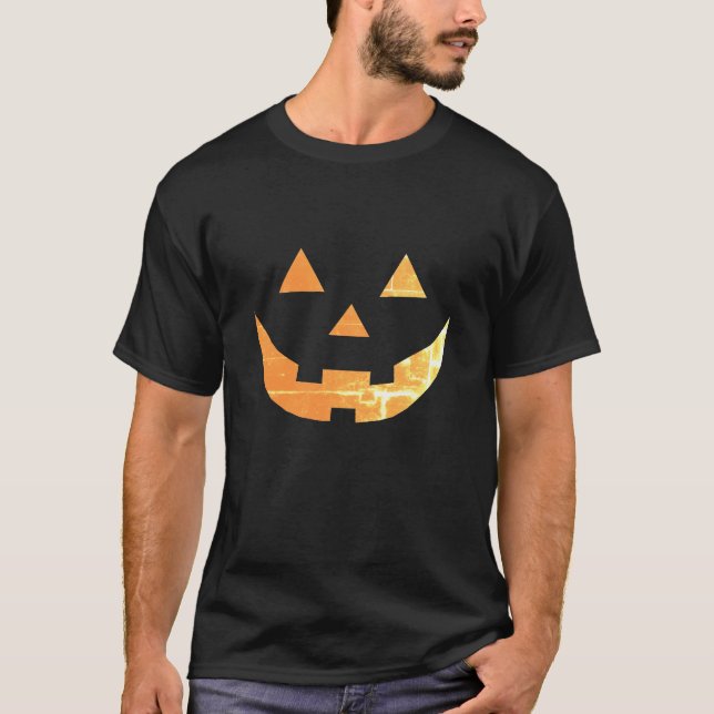 Halloween yellow Jack o lantern pumpkin costume T-Shirt (Front)