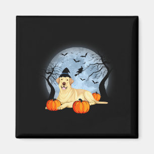 Halloween yellow labrador magnet