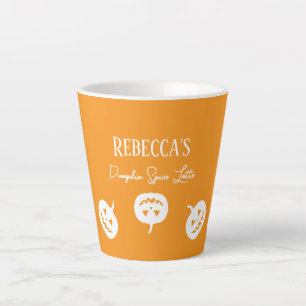 Halloween Yellow Orange Pumpkin Spice Latte Mug