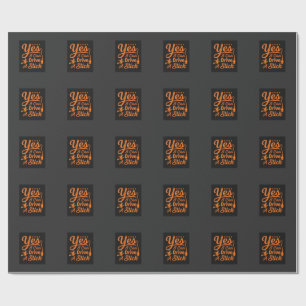 Halloween Yes I Can Drive A Stick Design Wrapping Paper