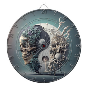 Halloween Yin-Yang Skeleton Fusion Dartboard