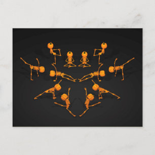 Halloween Yoga Class Postcard