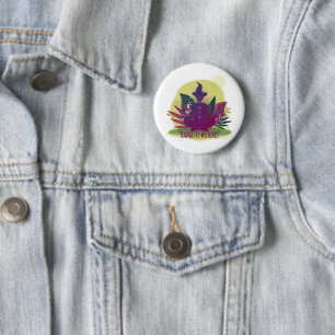 Halloween Yoga Namaste Witches 6 Cm Round Badge
