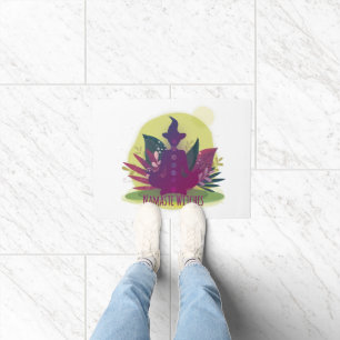 Halloween Yoga Namaste Witches Doormat