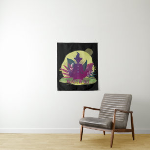 Halloween Yoga Namaste Witches Tapestry