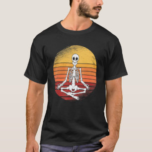 Halloween Yoga Skeleton Vintage Skeleton T-Shirt