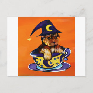 Halloween Yorkie Poo Postcard