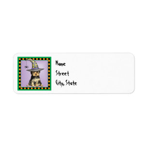 Halloween Yorkie Return Address Label