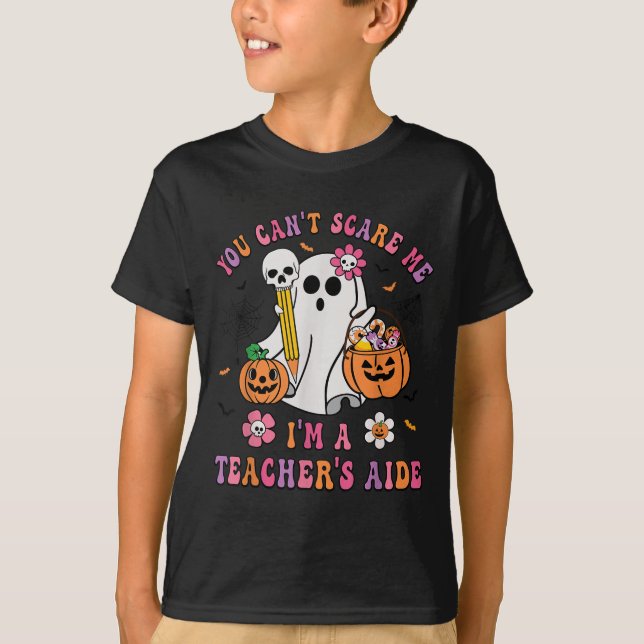Halloween You Can't E Me I'm A School Teacher's Ai T-Shirt (Front)