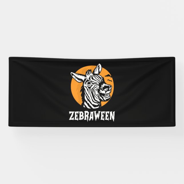 Halloween Zebra Banner (Horizontal)