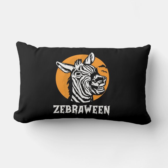 Halloween Zebra Lumbar Cushion (Front)