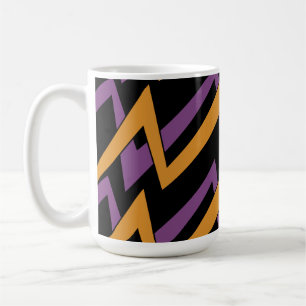 Halloween Zig Zags Orange Purple  Coffee Mug