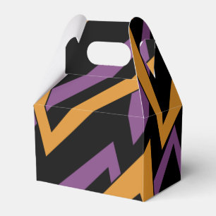 Halloween Zig Zags Orange Purple  Favour Box