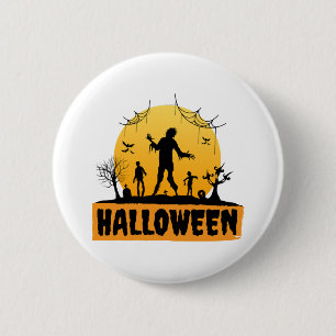 Halloween Zombie 6 Cm Round Badge