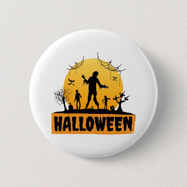 Halloween Zombie      6 Cm Round Badge (Front)