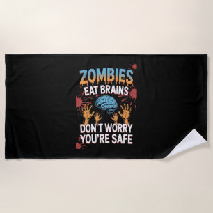 Halloween Zombie Beach Towel