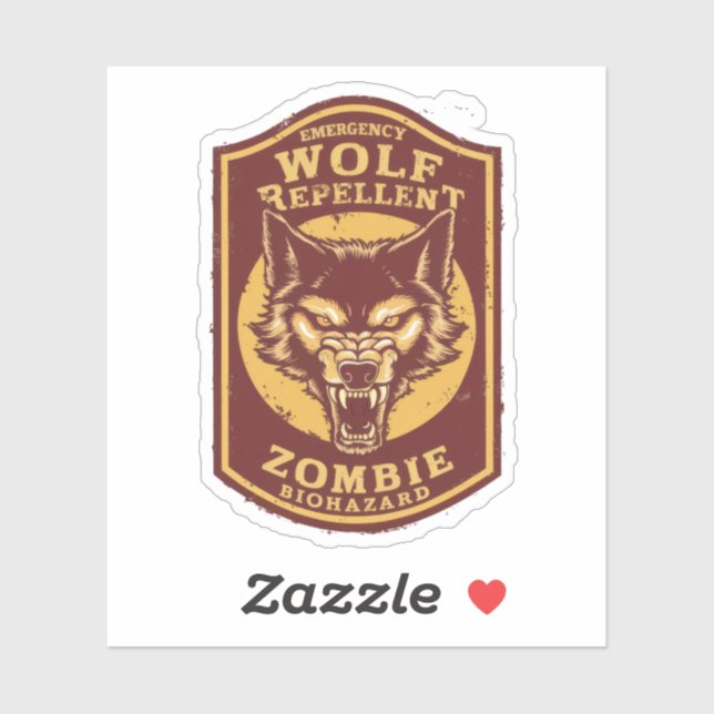 Halloween Zombie Biohazard Wolf Repellent Bottle  (Sheet)