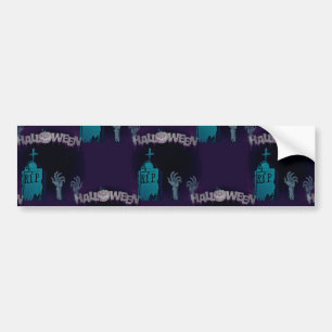 halloween zombie bumper sticker