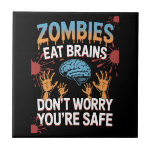 Halloween Zombie Ceramic Tile
