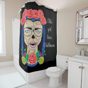 Halloween Zombie Cinco de Mayo Shower Curtain